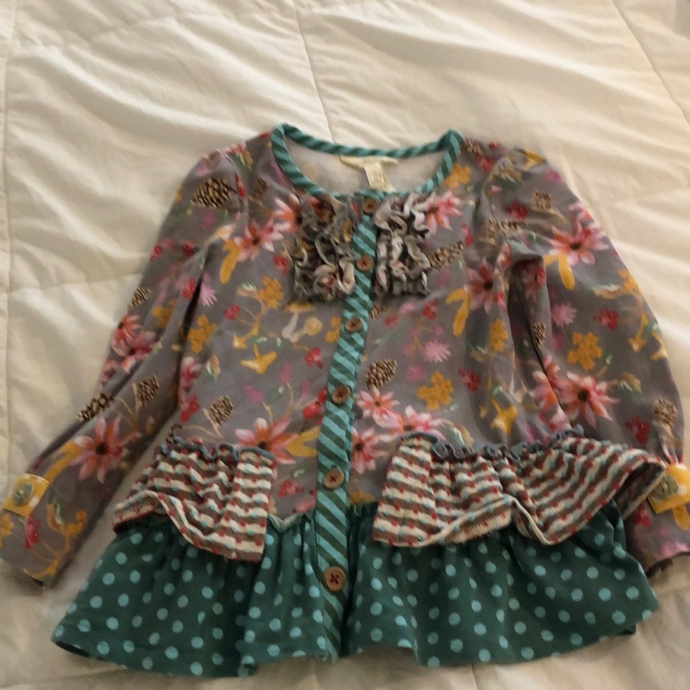 Beautifully made long sleeved ruffle tunic